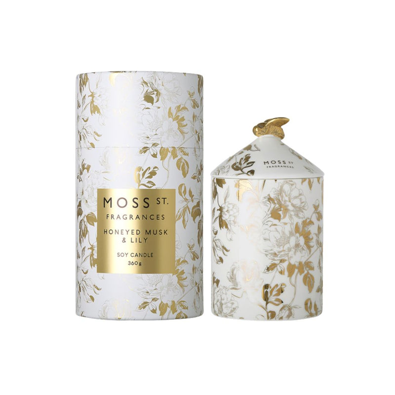 Honeyed Musk & Lily | Moss St. Ceramic Candle 360g