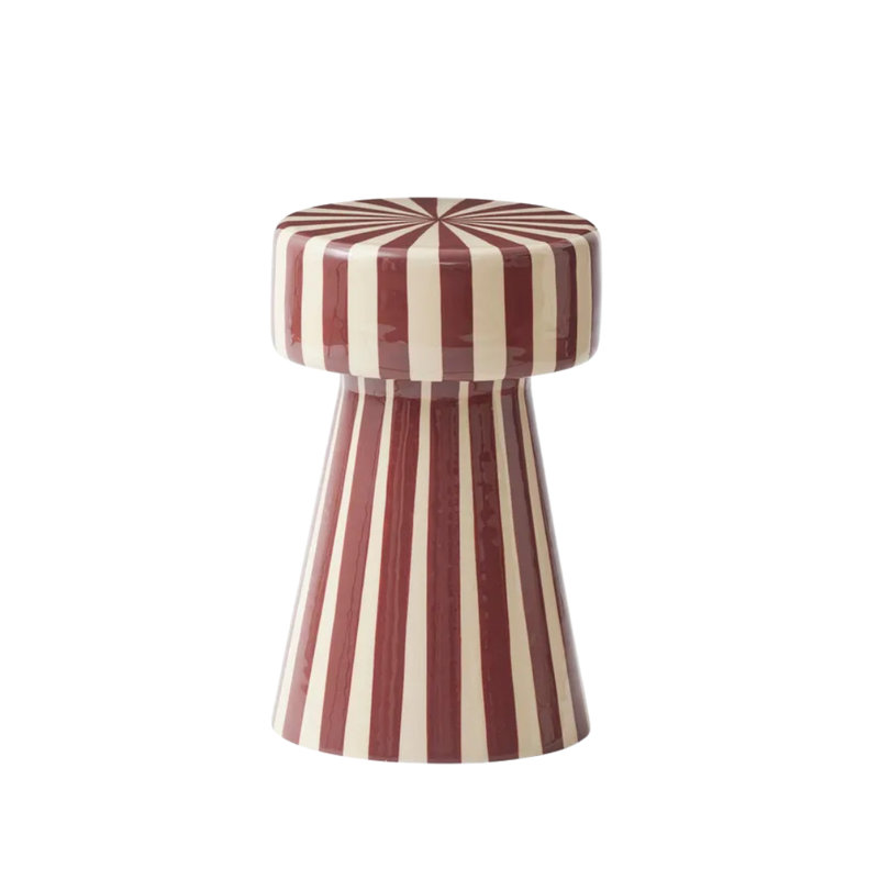 Nolan Metal Side Table 29x47cm Ivory/Russet