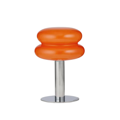 Dean Glass and Chrome Lamp Orange