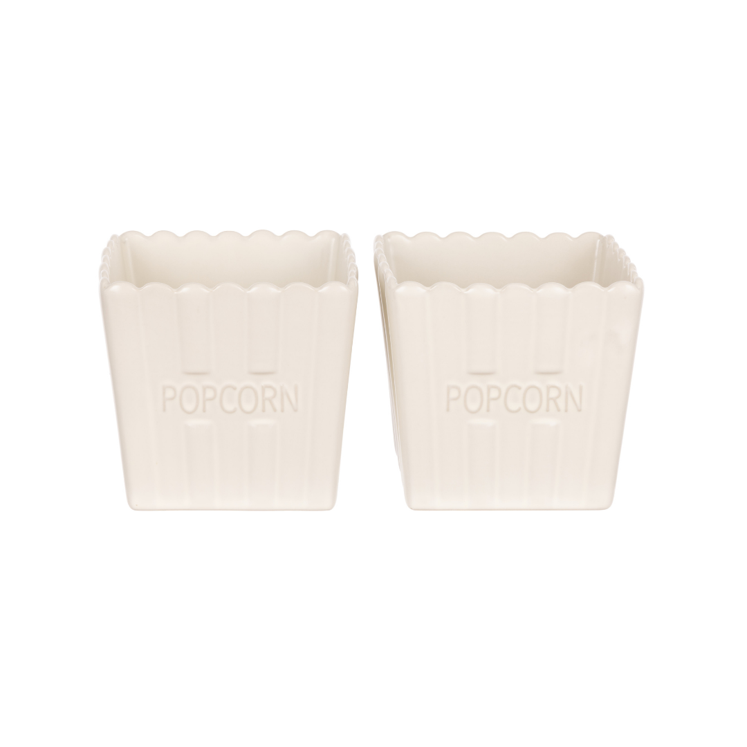 Peggy Small Stoneware Popcorn Bowls 2pcs Set