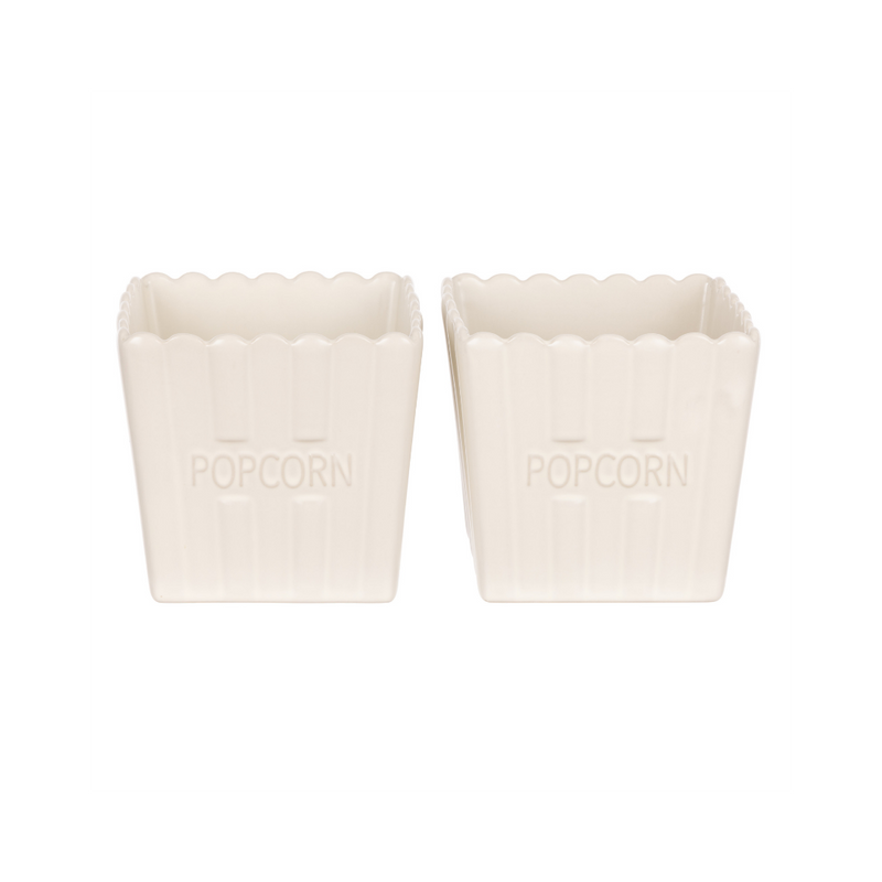 Peggy Small Stoneware Popcorn Bowls 2pcs Set