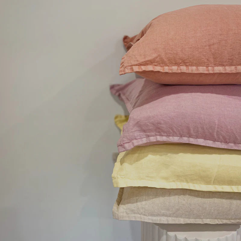 100% Belgium Linen Vintage Washed Cushion – Feather Filled