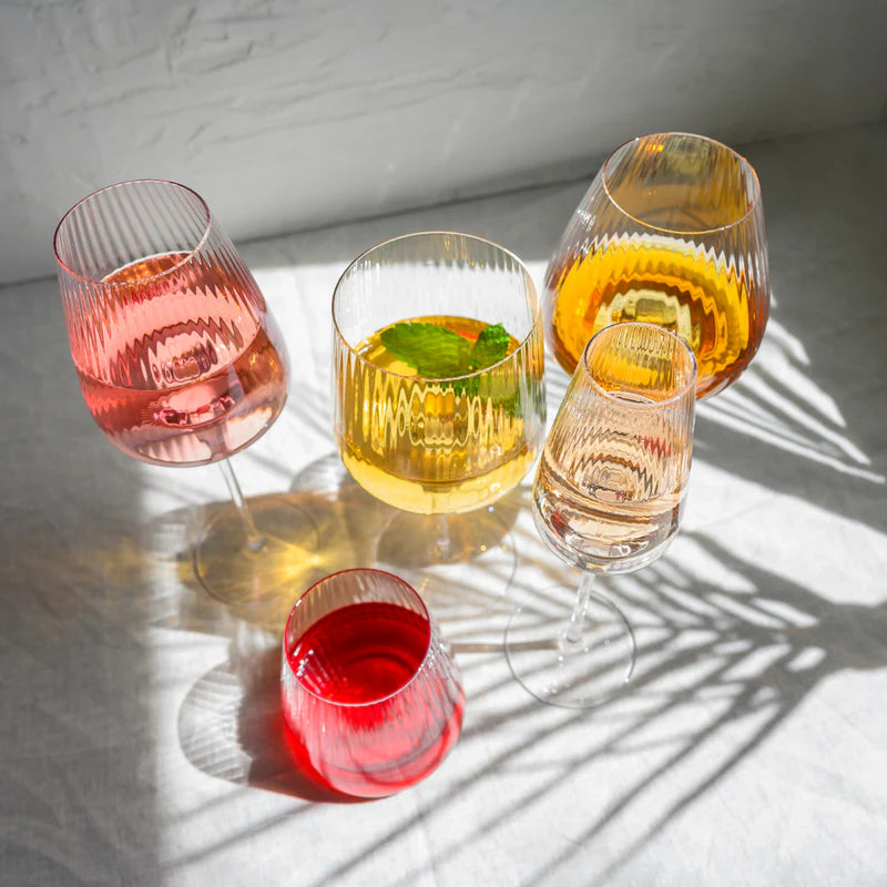 Melted Crystal Glassware – Set of 4