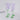 FLEUR CHAMPAGNE FLUTE- SET OF 4- GREEN/LILAC