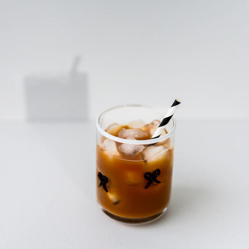 Black Bow Icon Glass – Set of 4