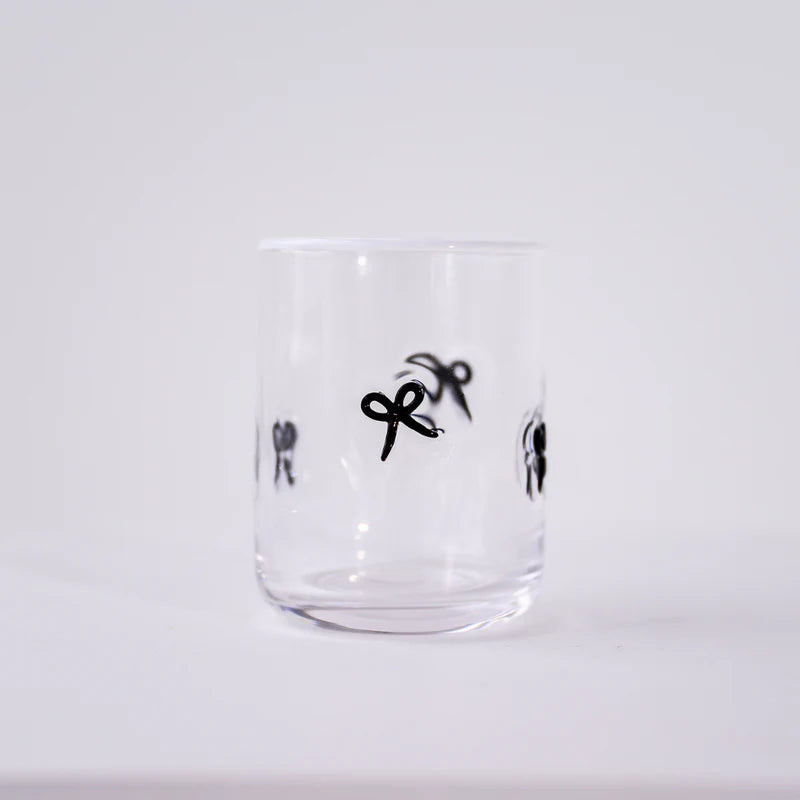 Black Bow Icon Glass – Set of 4