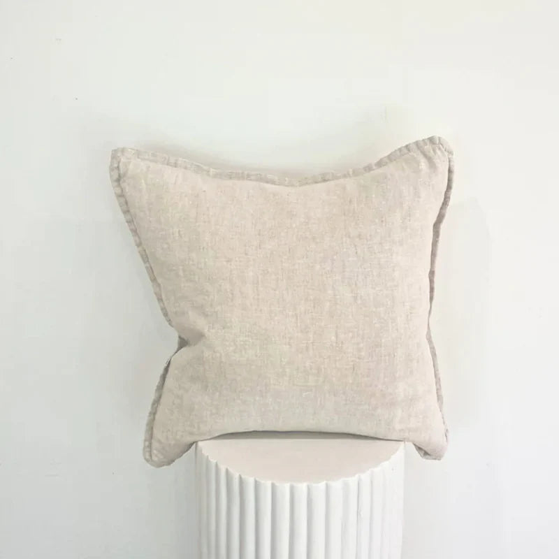 100% Belgium Linen Vintage Washed Cushion – Feather Filled