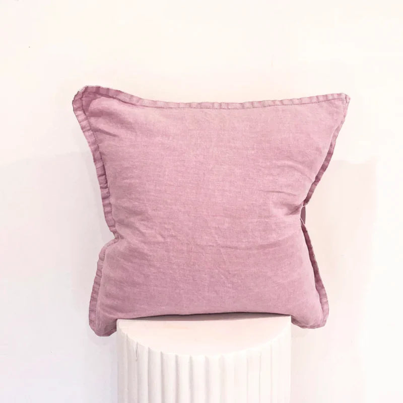 100% Belgium Linen Vintage Washed Cushion – Feather Filled
