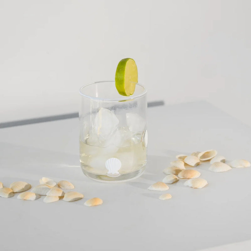 Clam Shell Icon Glass – Set of 4