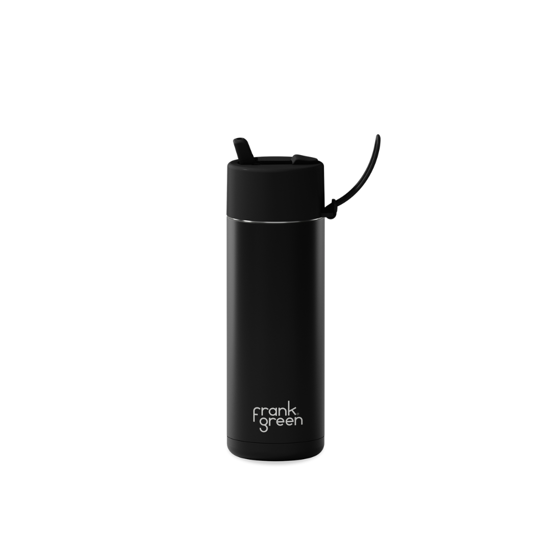 20oz Stainless Steel Ceramic Reusable Bottle with Straw Lid