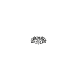 MIDNIGHT CROSS CURB RING - SIZE Q