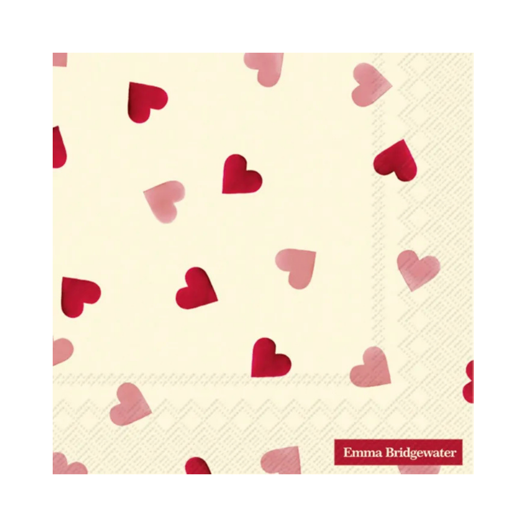 Luncheon Napkins Pink Hearts