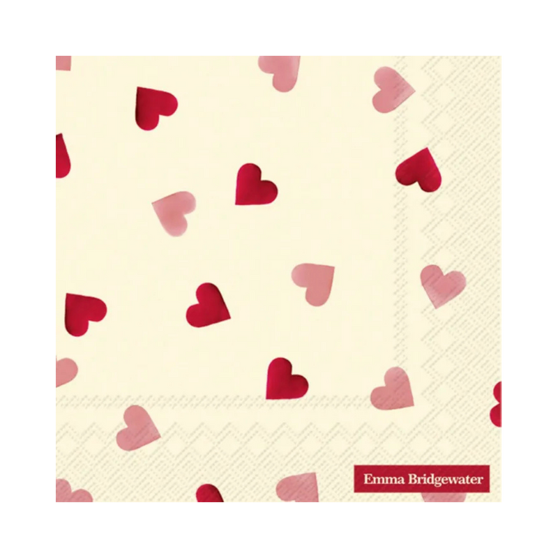 Luncheon Napkins Pink Hearts