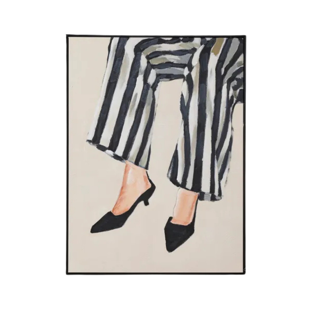 Heels Black Frame Oil Painting