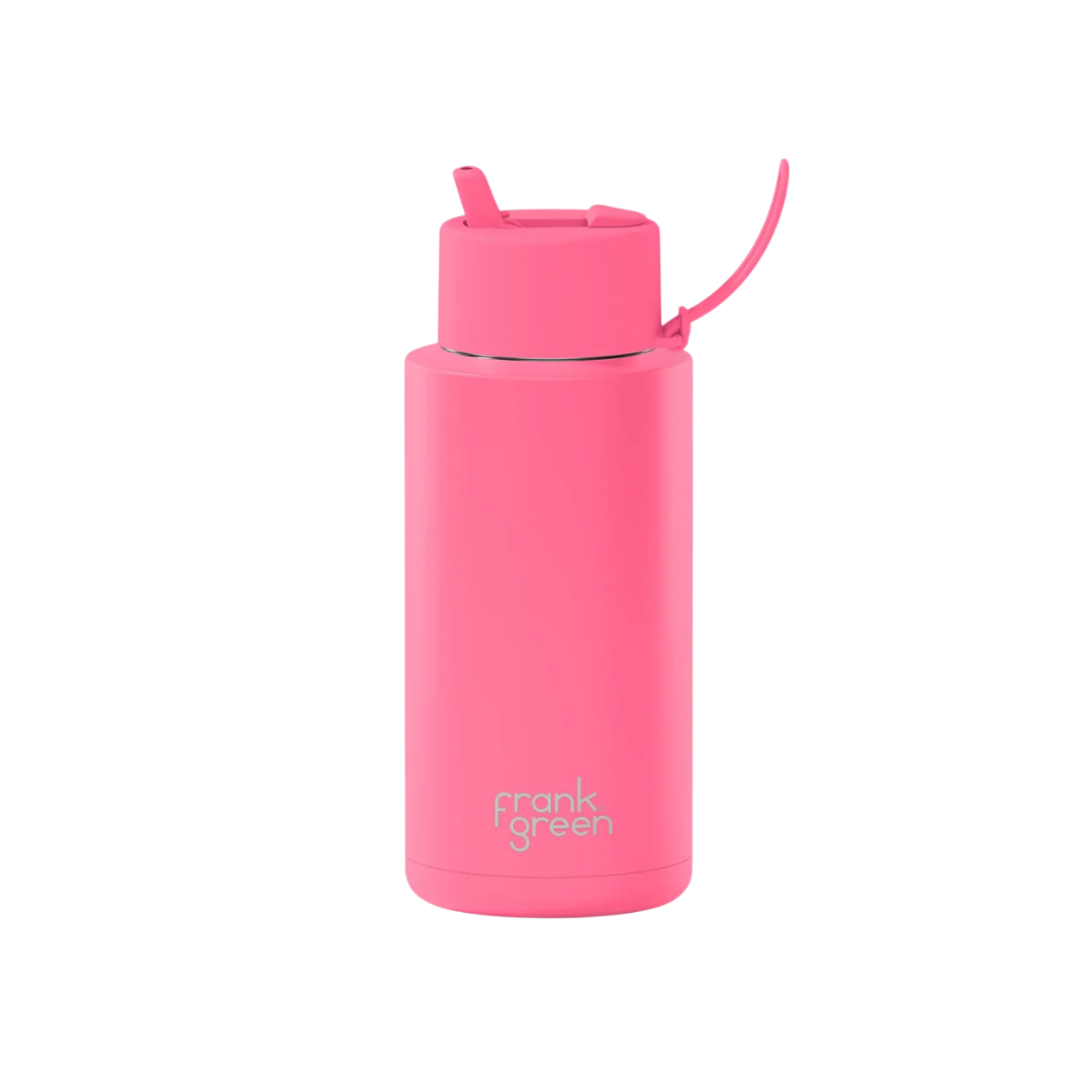 Frank Green 34oz Stainless Steel Ceramic Reusable Bottle with Straw Lid