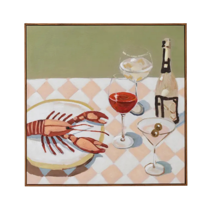 Thermidor Teak Frame Oil Painting