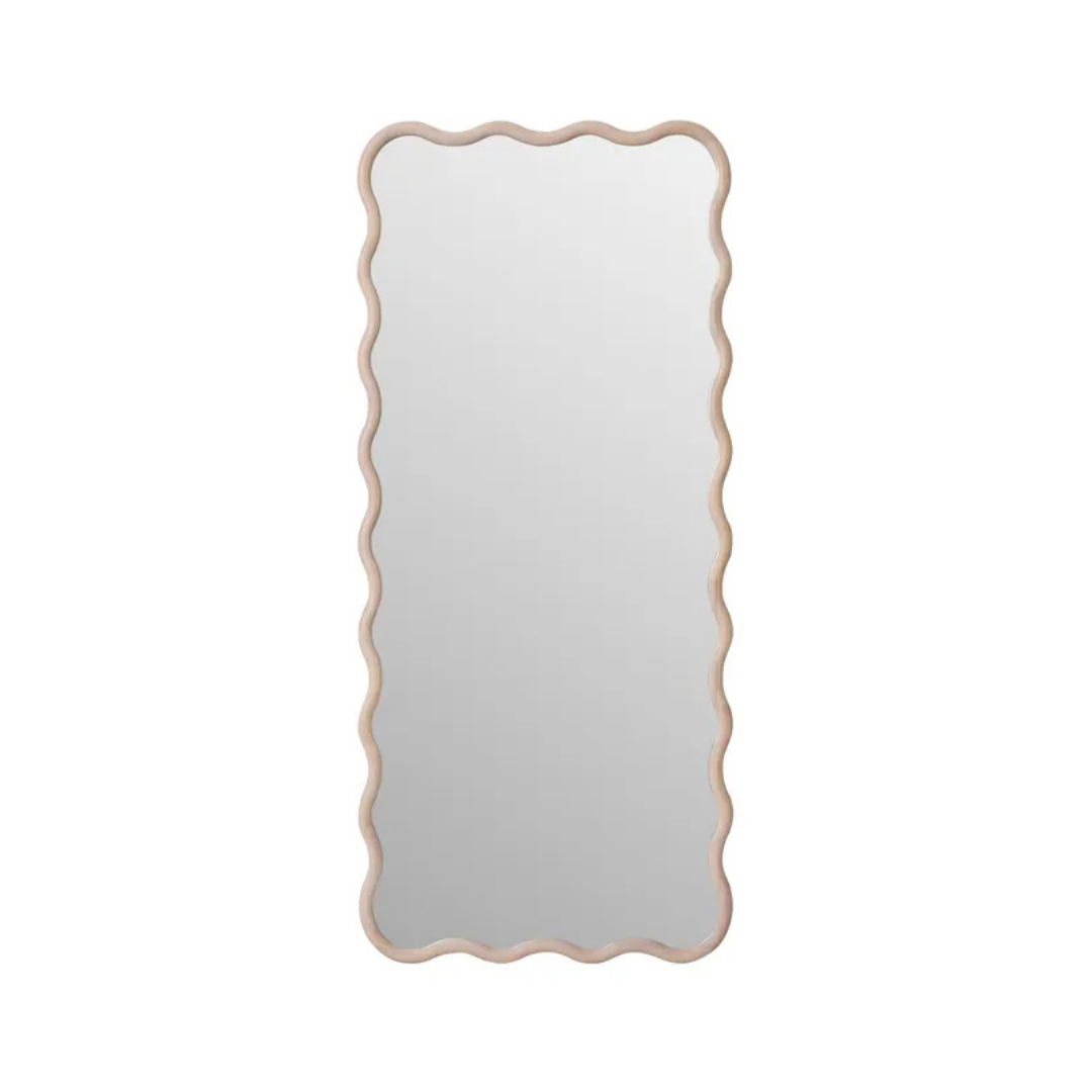 Lindsay Wood Mirror White Wash