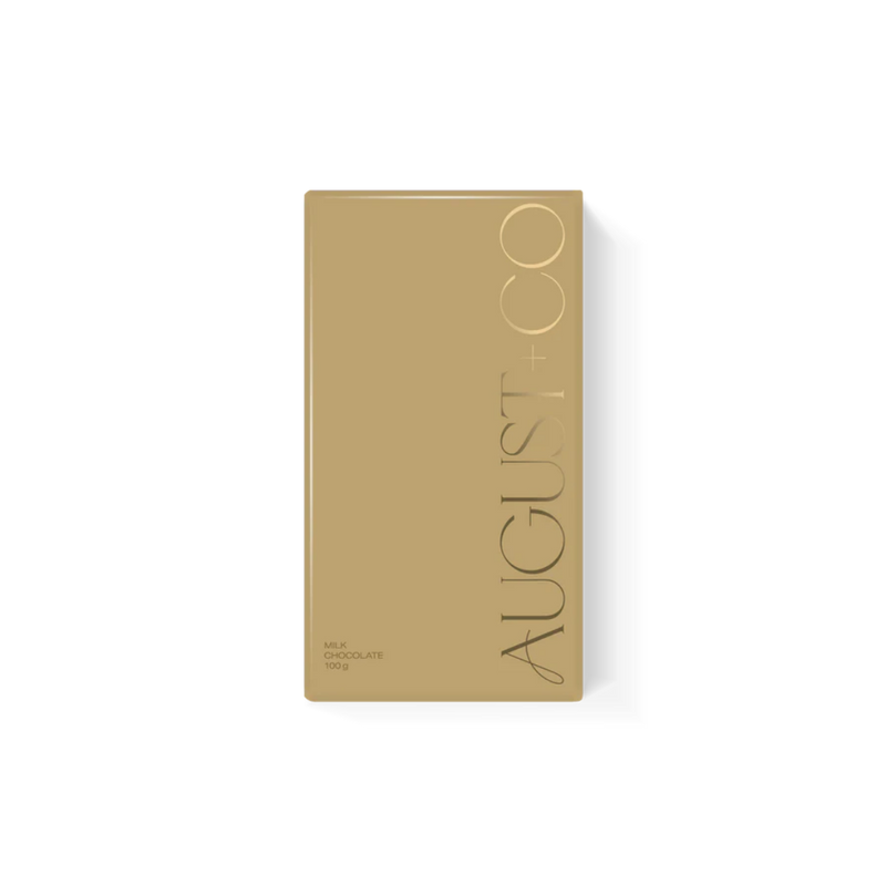 AUGUST + CO Milk Chocolate Bar 100g Gold