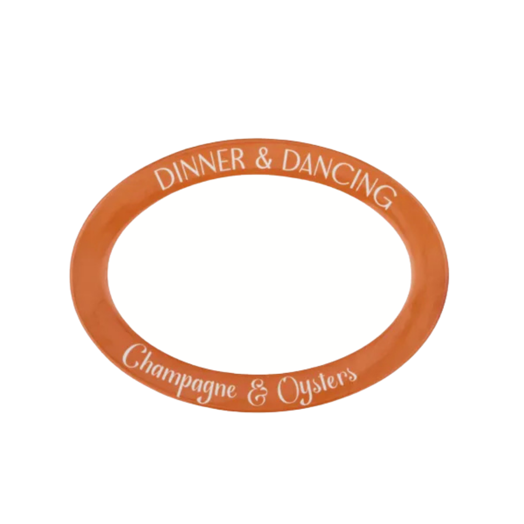 Social Ceramic Oval Platter Cherry