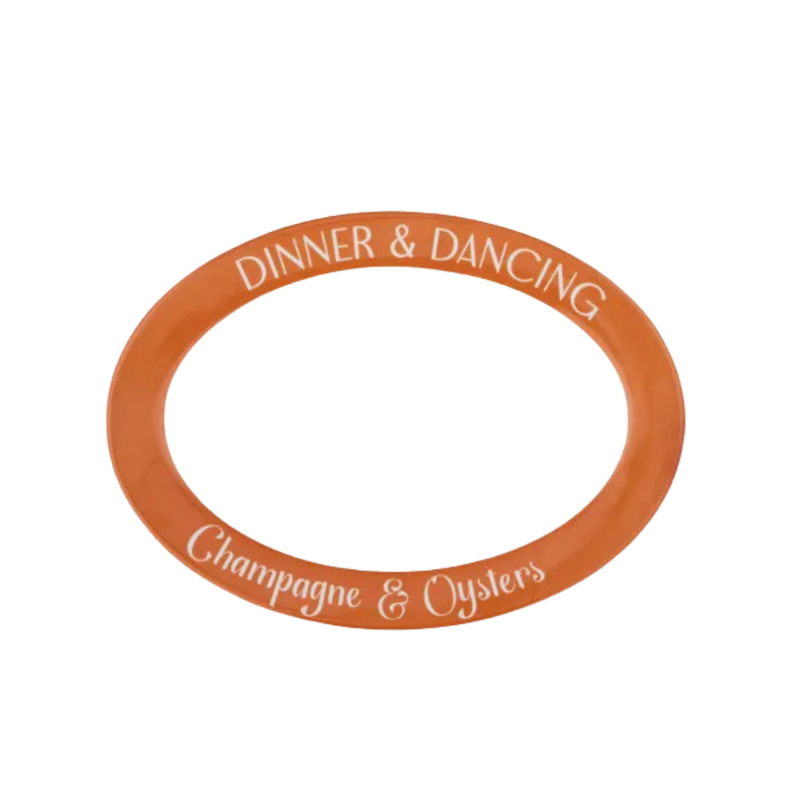 Social Ceramic Oval Platter Cherry