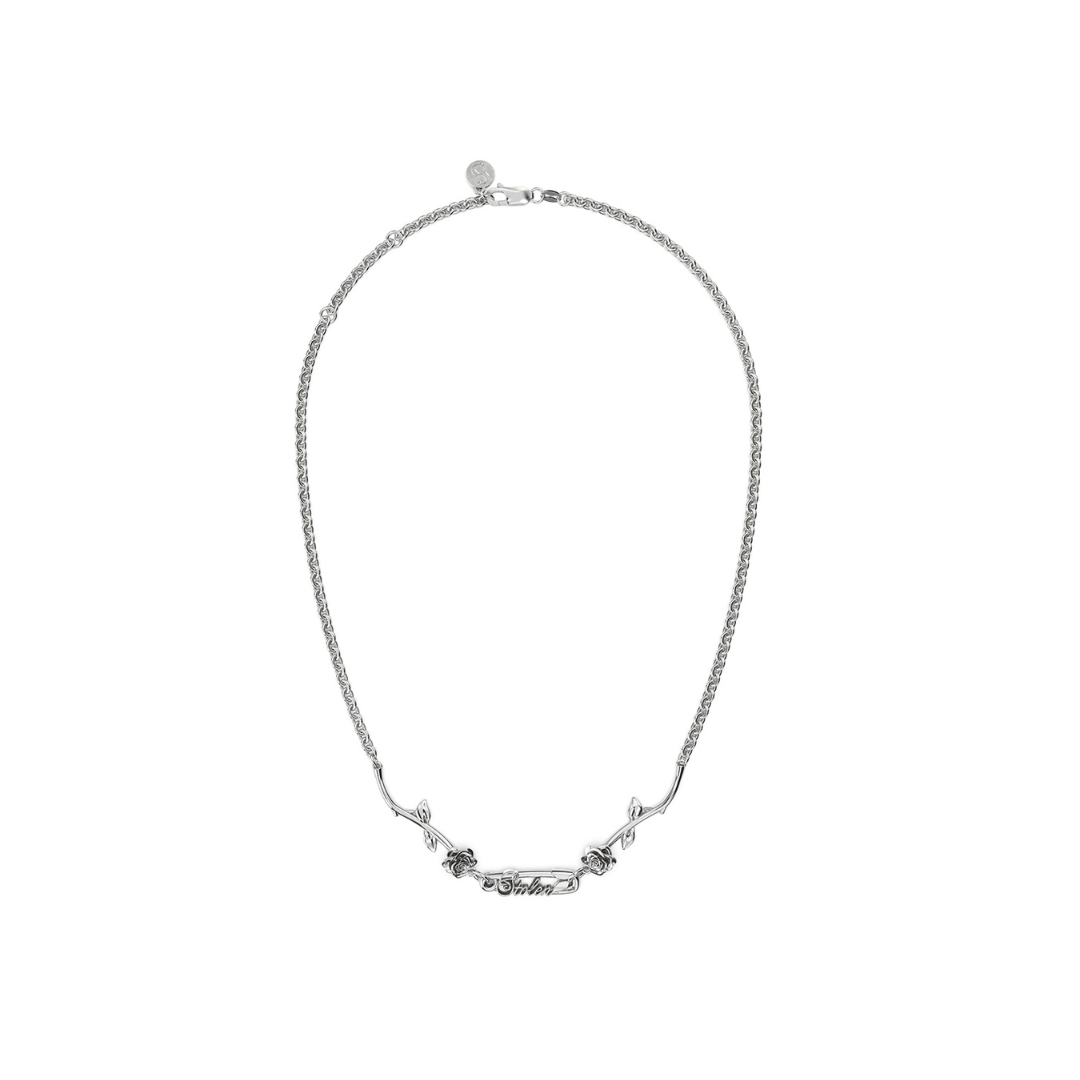 Rose Pin Necklace