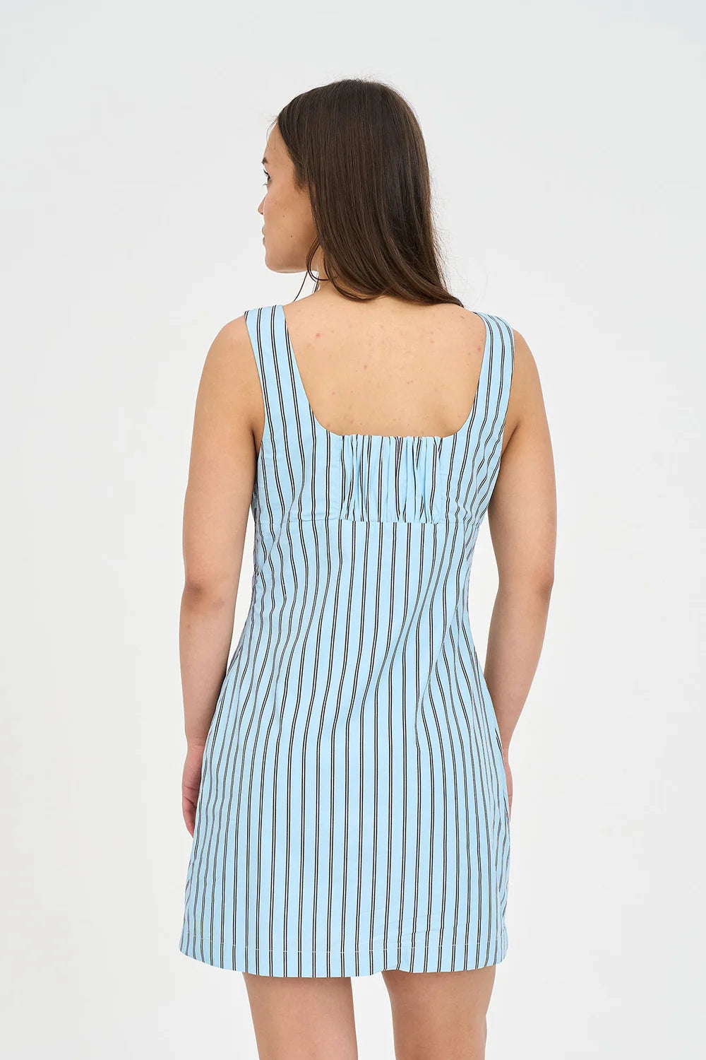 Stripe Cora Mini Dress Bay Blue