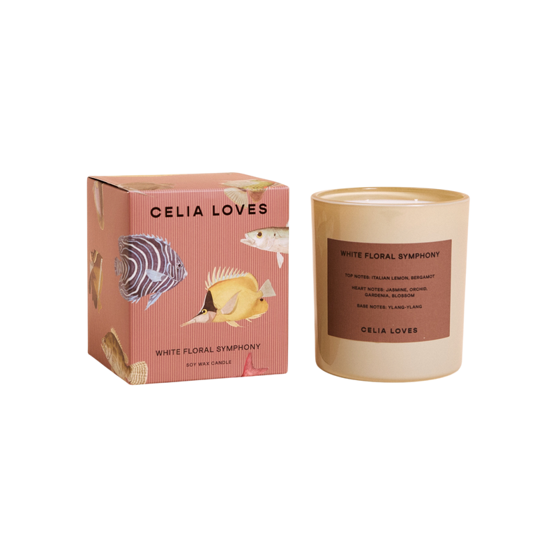 80 Hr White Floral Symphony Candle