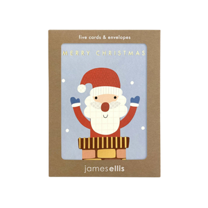 Christmas Mini Card Pack - Santa 5 Pkt