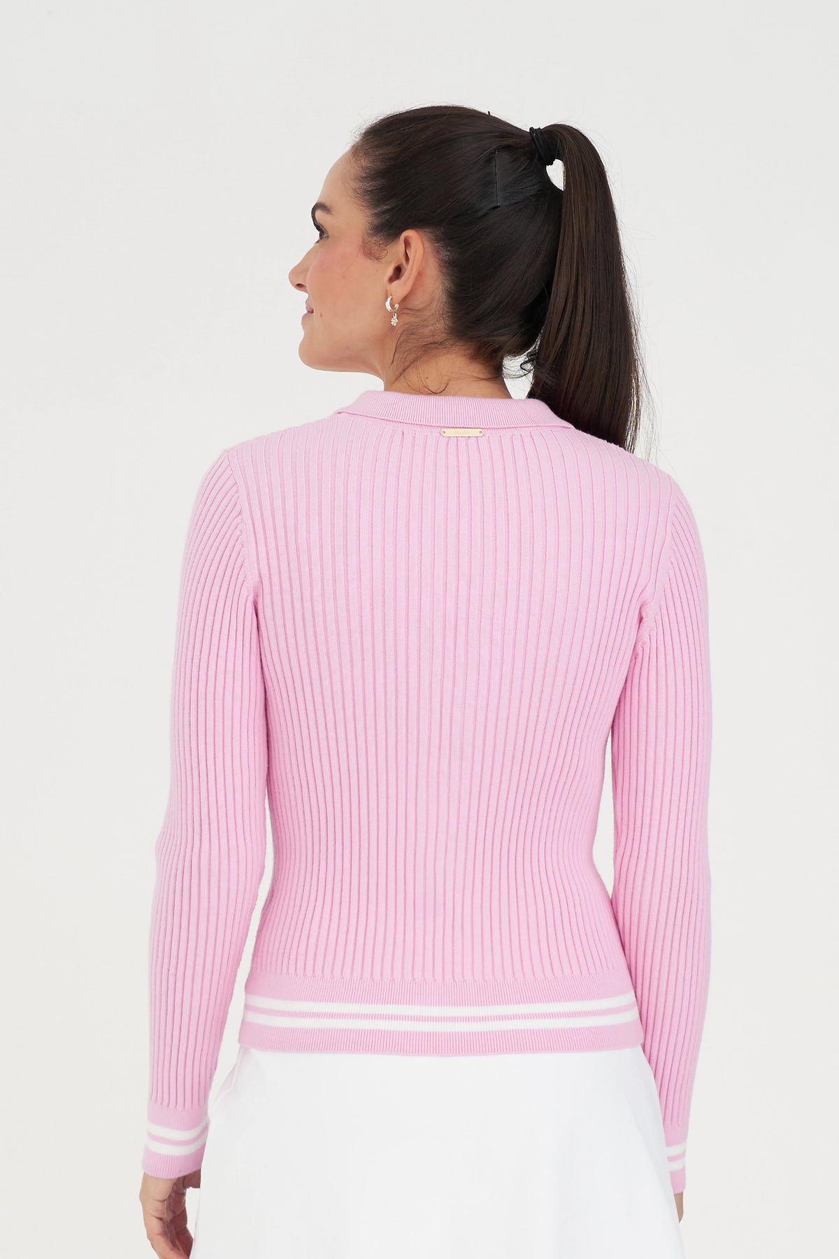 Womens Fields Rib Cardigan - Camellia