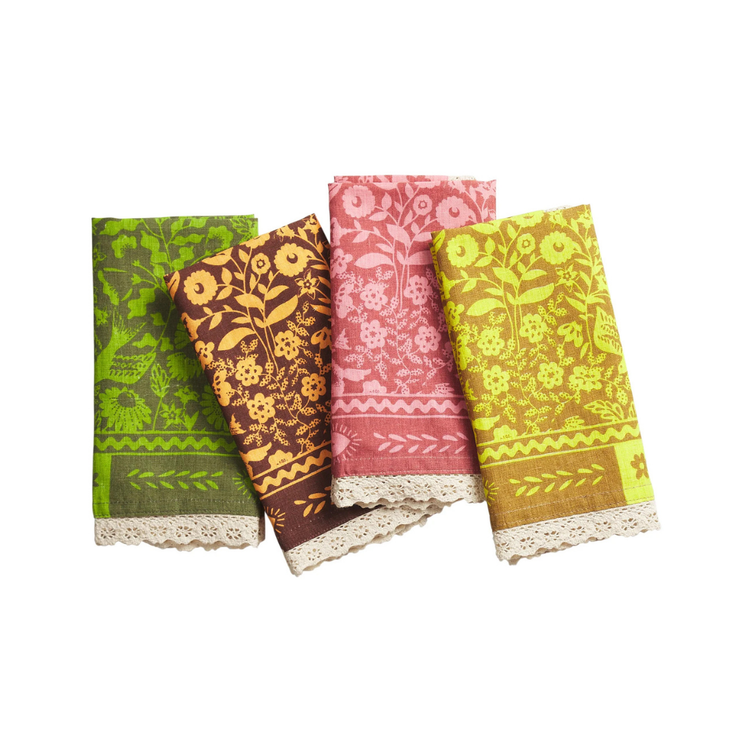 Indiana Linen Napkin Set - Citrine