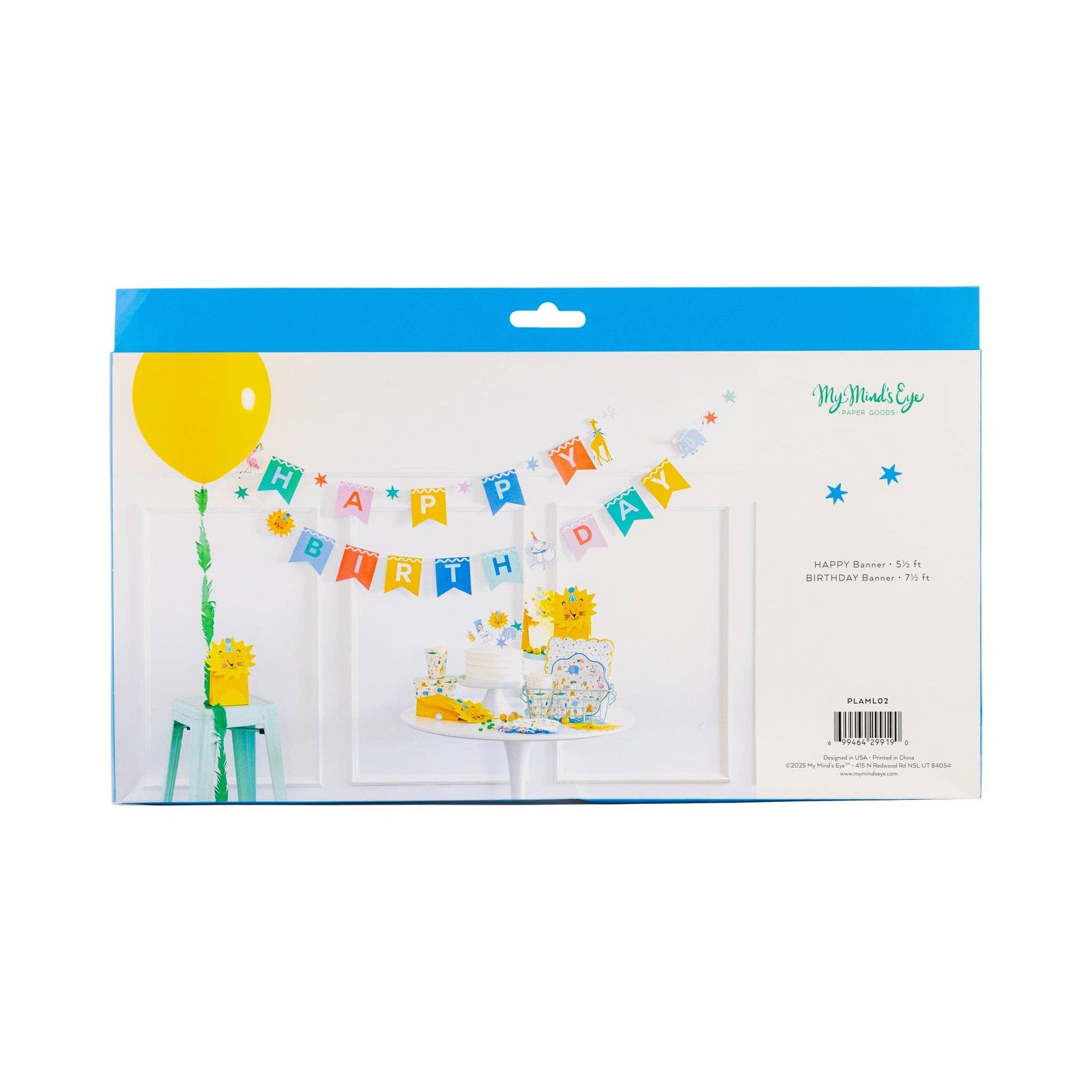 Animal Party Happy Birthday Banner
