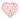 Bow Pattern Scalloped Heart Shapped Plate