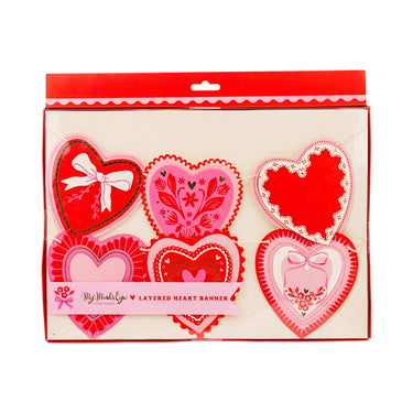 Layered Vintage Heart Banner