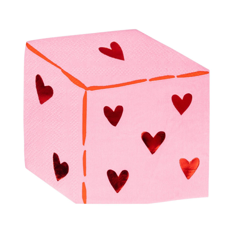 Heart Dice Cocktail Napkin