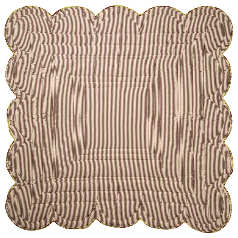 Hazel Scalloped Velvet Bedcover