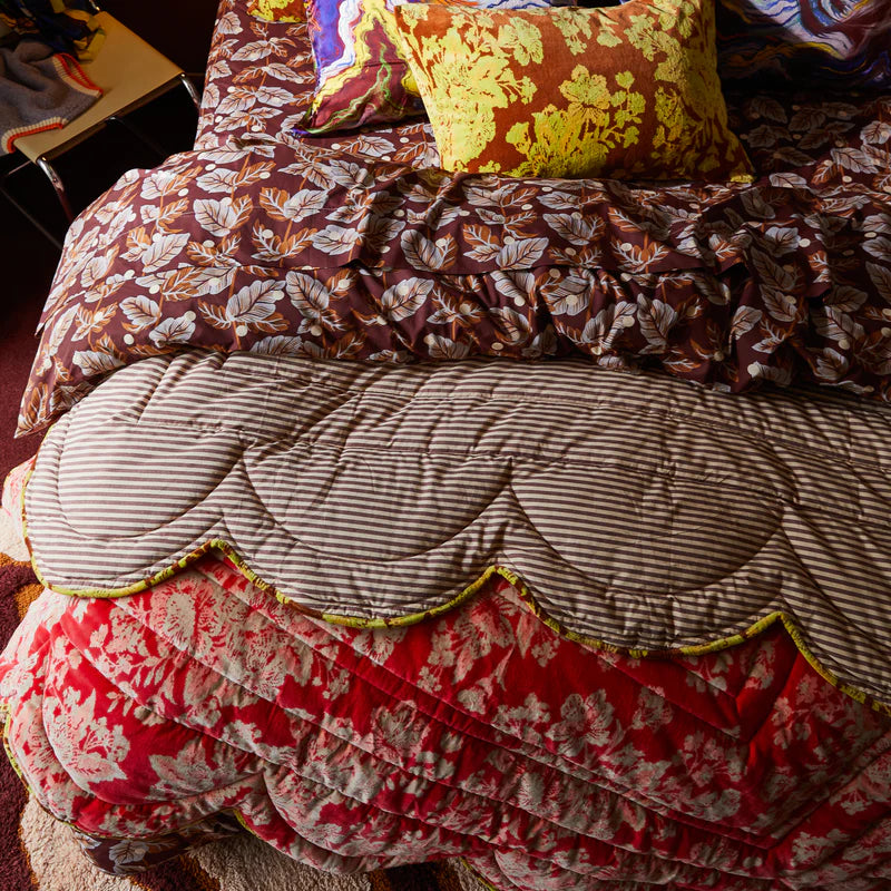 Hazel Scalloped Velvet Bedcover