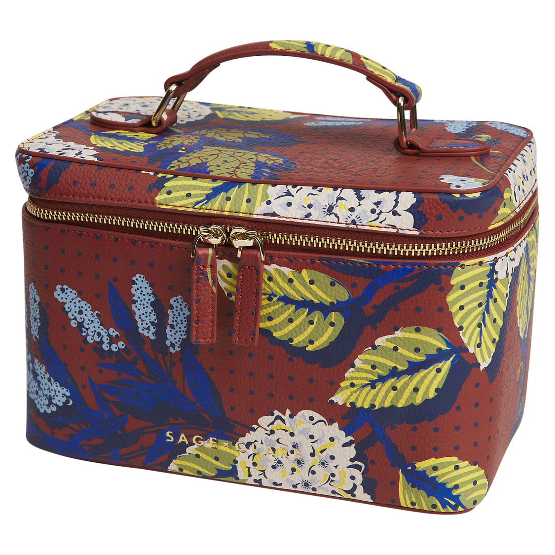 Heidi Large Vanity Case - Burnt Sienna - Sage x Clare
