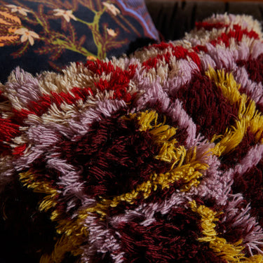 Karina Shag Cushion - Rosewood