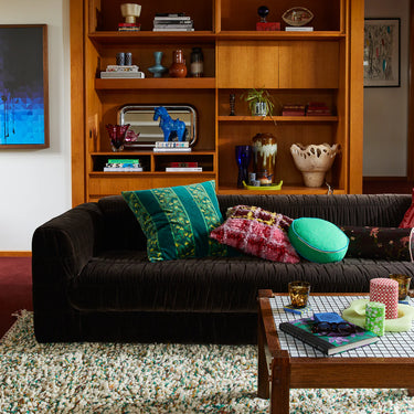 Karina Shag Cushion - Rosewood