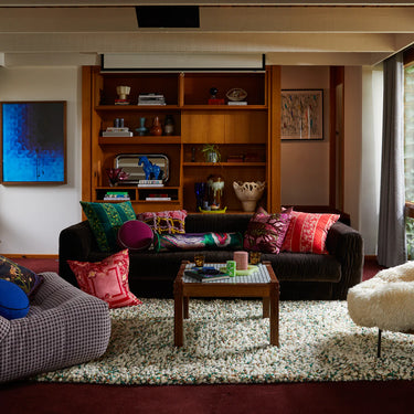 Karina Shag Cushion - Rosewood