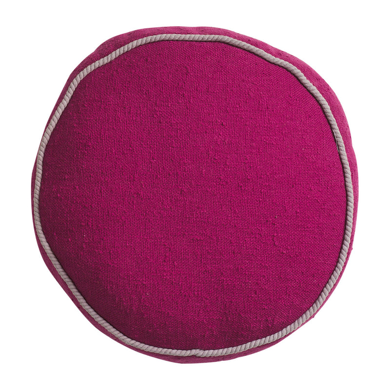 Dana Round Cushion - Plumberry Feather Insert - Sage x Clare