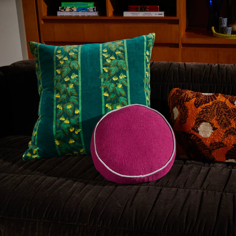 Dana Round Cushion - Plumberry Feather Insert