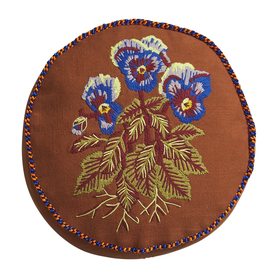 Helena Embroidered Cushion Feather Insert - Sage x Clare