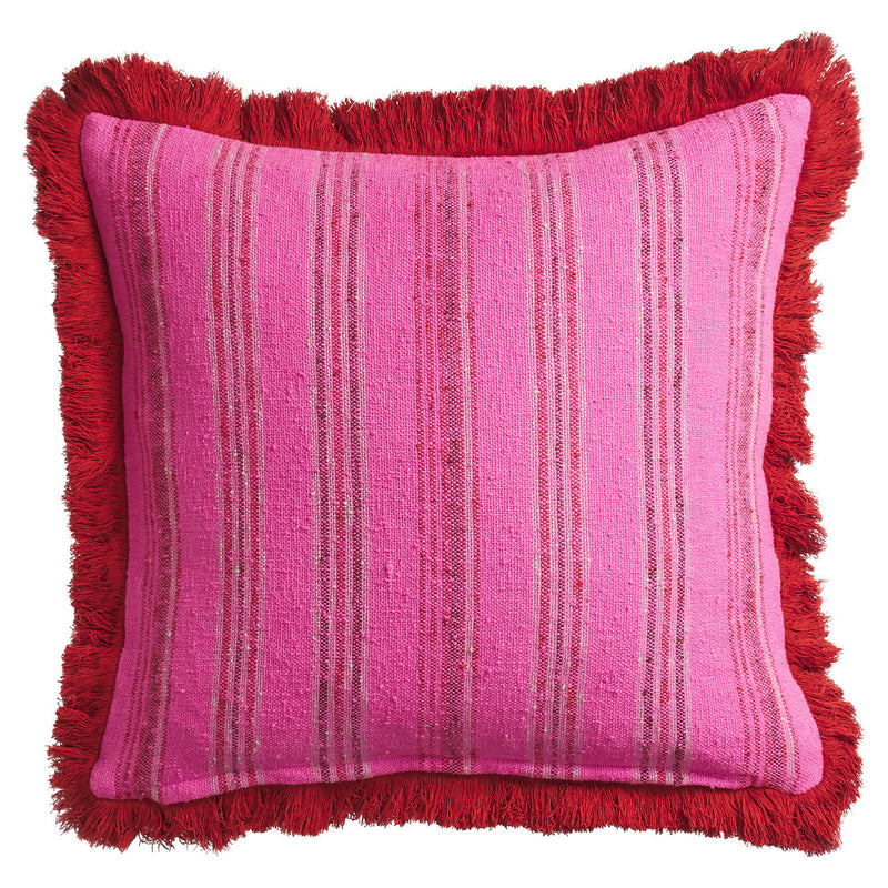 Nicolette Woven Cushion - Pansy Feather Insert - Sage x Clare