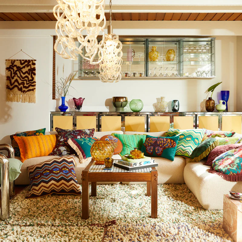 Nicolette Woven Cushion - Marigold Feather Insert