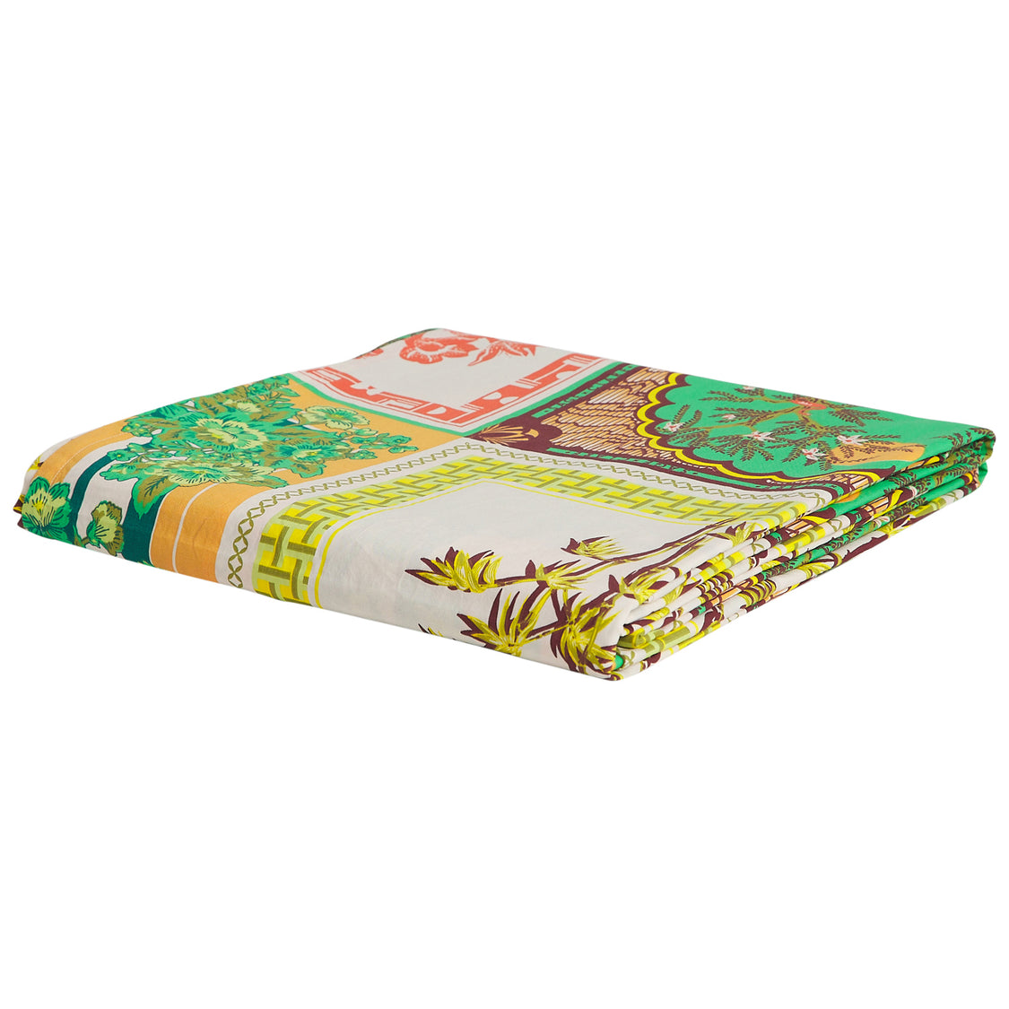 Freya Cotton Sheets Flat Sheet - Sage x Clare
