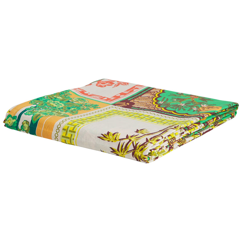 Freya Cotton Sheets Flat Sheet - Sage x Clare