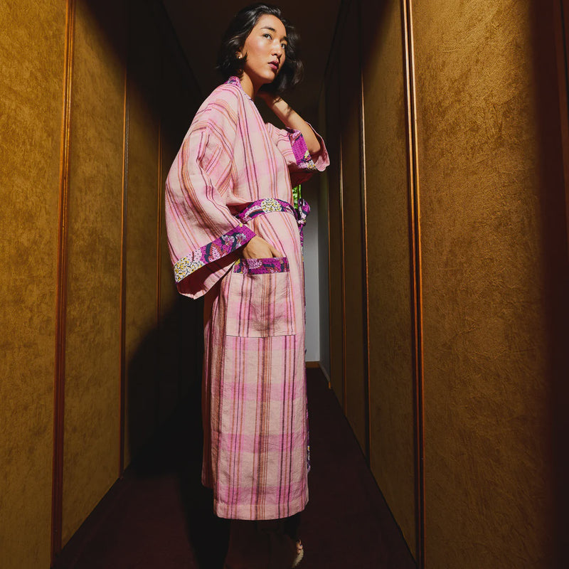 Nicolette Linen Robe - Poudre