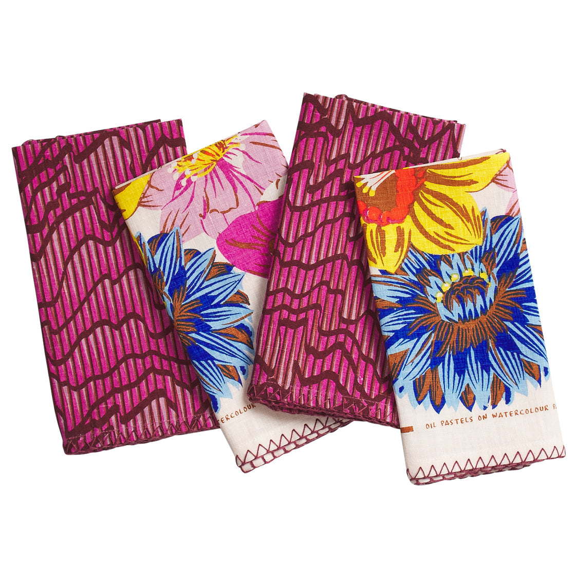 Hanna Napkin Set - Pansy - Sage x Clare