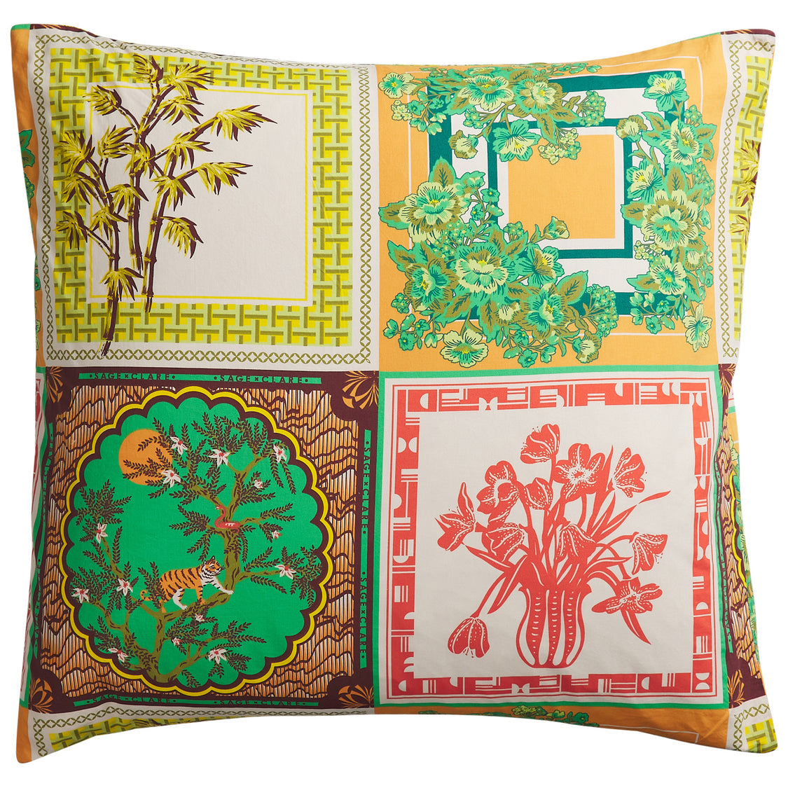 Freya Cotton Euro Pillowcase Set - Sage x Clare